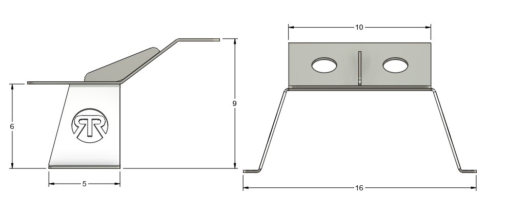 Duel 6" 2pc Fish Finder/Graph Mount