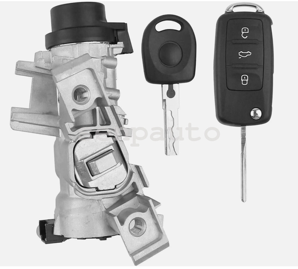 IGNITION SWITCH LOCK ASSEMBLY FOR VW JETTA 2006-2018 W/ REMOTE Control KEY SHELL