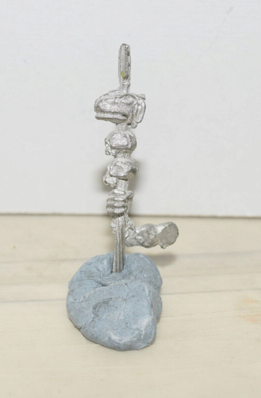 Warhammer Orc Boyz Banner Pole with Decapitated Lizardman Saurus Head (OOP)