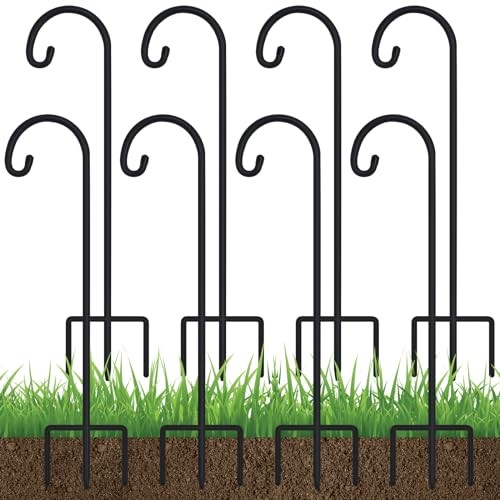 Adjustable Shepherd Hooks Rust Resistant Steel Shepard Hooks for 32 Inch 8