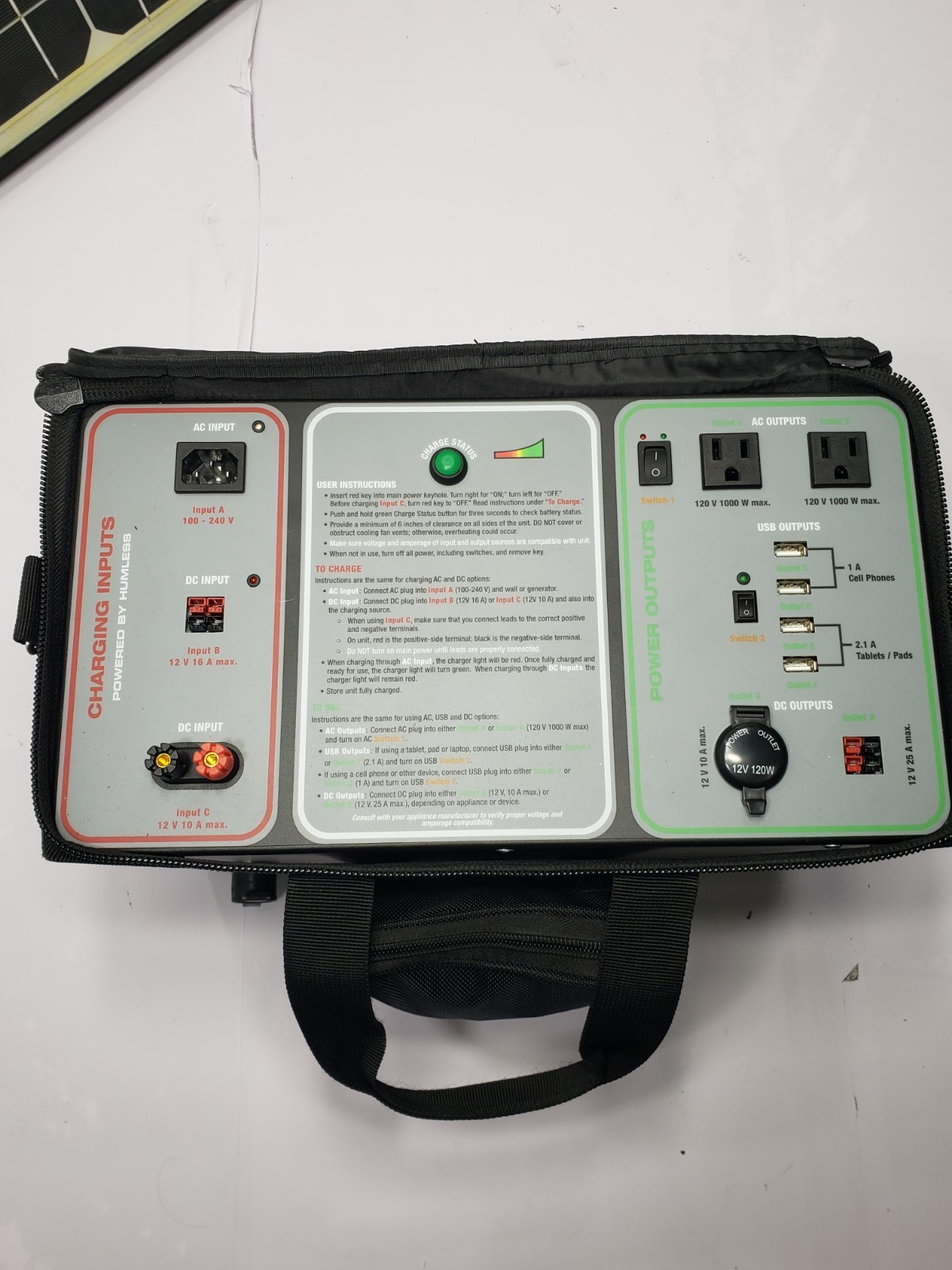 Fuel-Less Generator by Humless Lion Energy 50W Solar Panel Power Connector