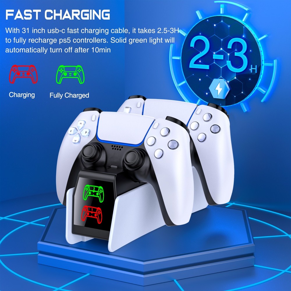 PS5 Controller Charger Station for PlayStation 5 Faceplates Edge&Dual Controller