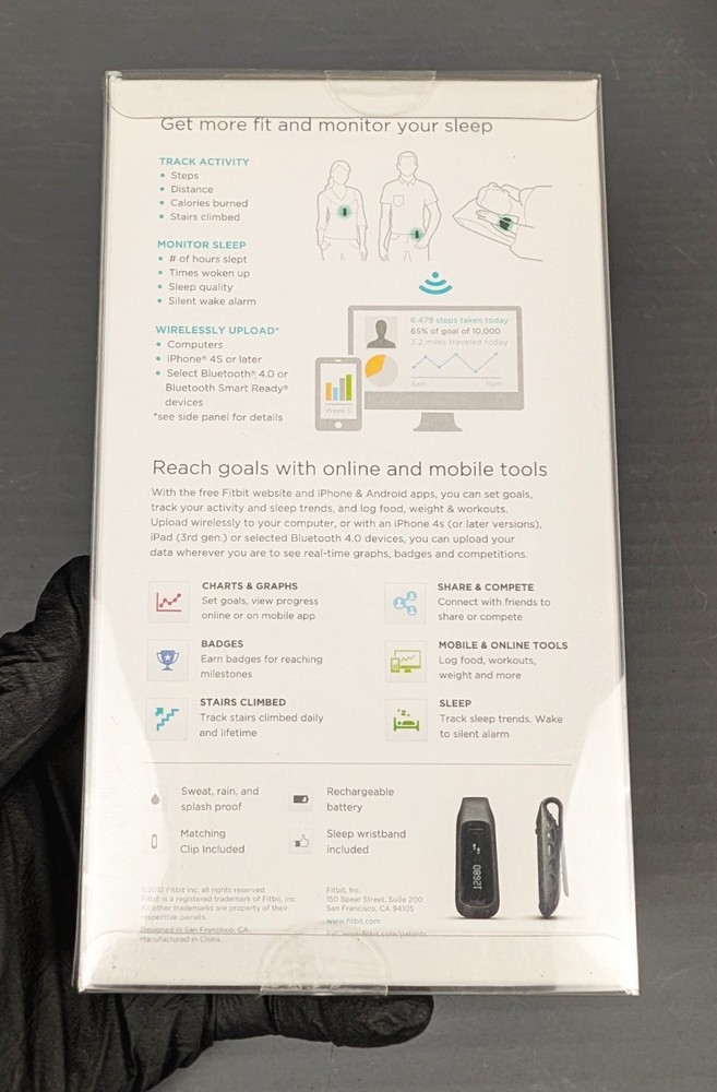 SEALED Fitbit One Wireless Activity Plus Sleep Tracker - Black (FB103BK) NIB