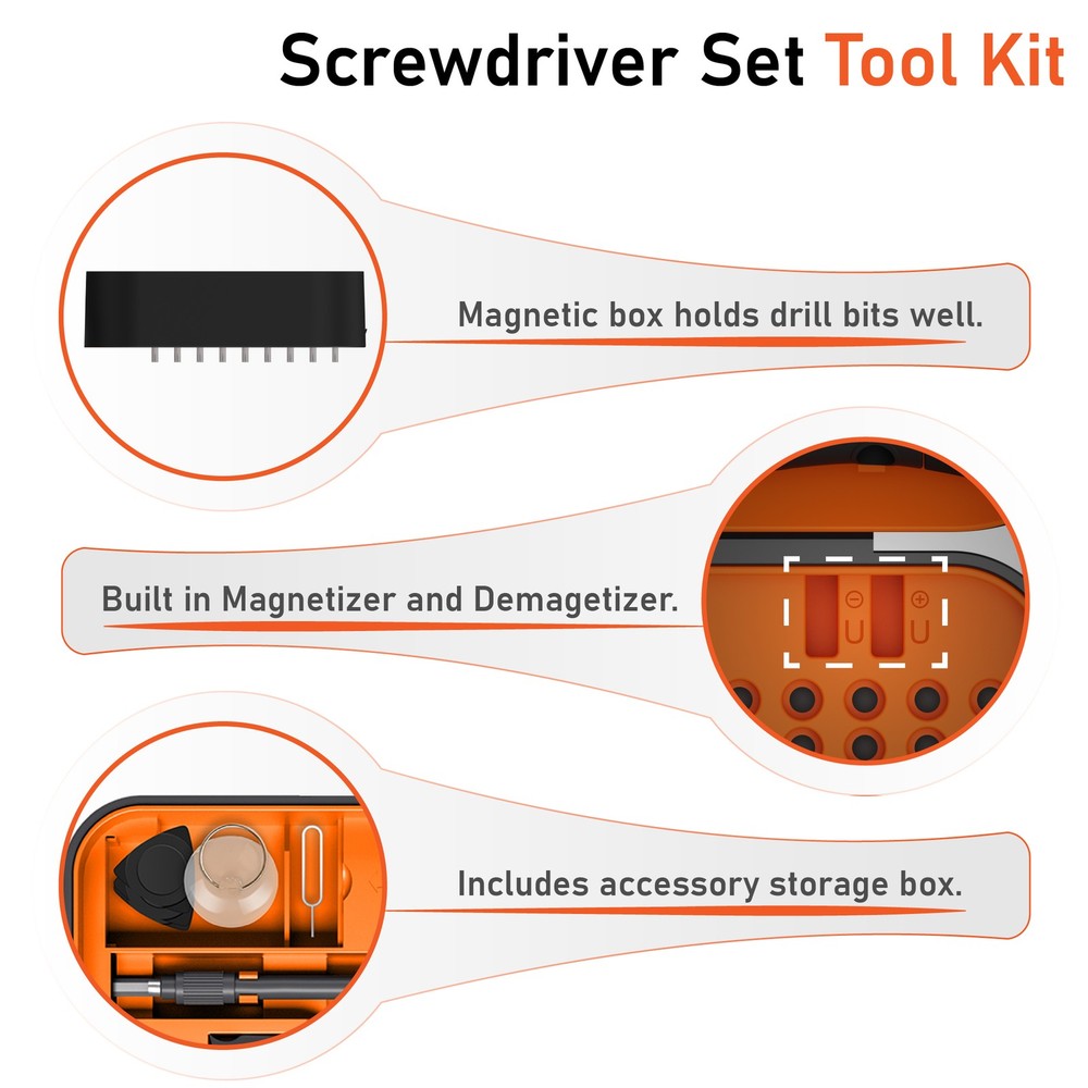 130/150 in 1 Precision Screwdriver Set Electronics Repair Kit S2 Bits Tool Case