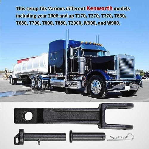 ，A20-6014 Single Tow Hook Compatible with Peterbilt/Kenworth with Pull Pin