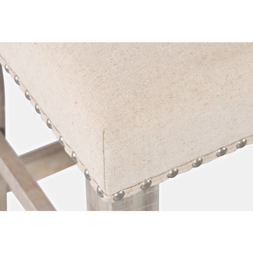 Fairview Transitional 52" Backless Upholstered Counter Height Bench