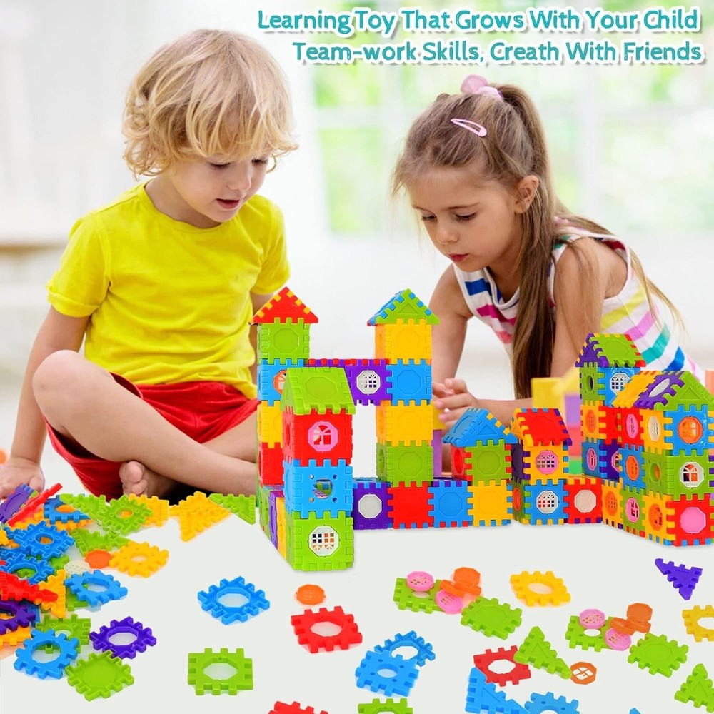 180 Pcs Interlocking Blocks Set - Ignite Imagination & Promote STEM Learning