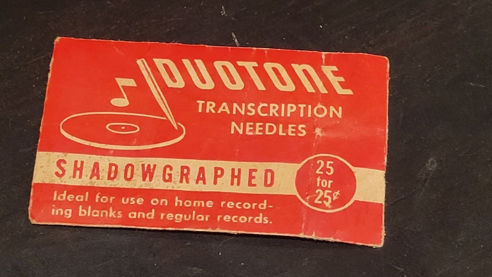 Duotone Gramophone phonograph needle packet - empty