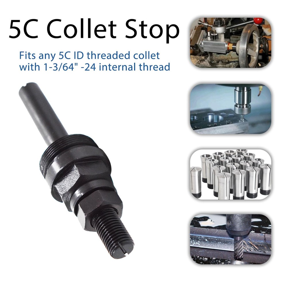 5C Collet Adjustable Threaded Stop Set for CNC Lathe Chucker Mill Machine