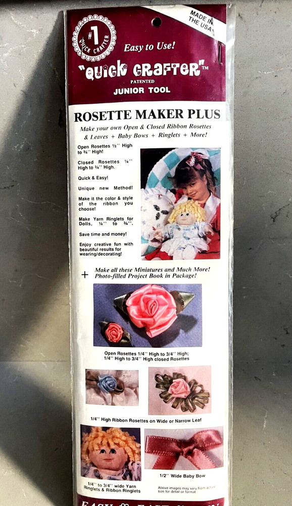 Vtg Quick Crafter Junior Tool Rosette Maker, Yarn Ringlets for Dolls & More  New
