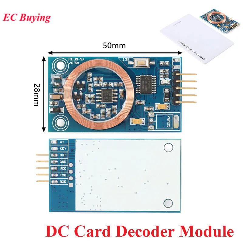 ID Card Decoder Decoding RFID Reader Module 125KHz TK4100 EM4200 Output Board