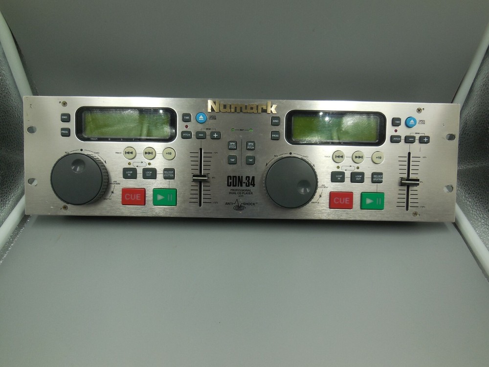 NUMARK CDN-34 PROFESSIONAL DJ DUAL CD CONTROLLER WITH ANTI-SHOCK BUFFER MEMORY
