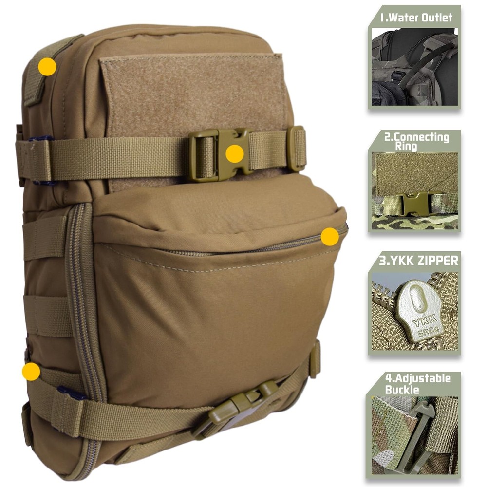 Tactical Hydration Backpack for 2L Hydration Bladder, Lightweight Hydration B...