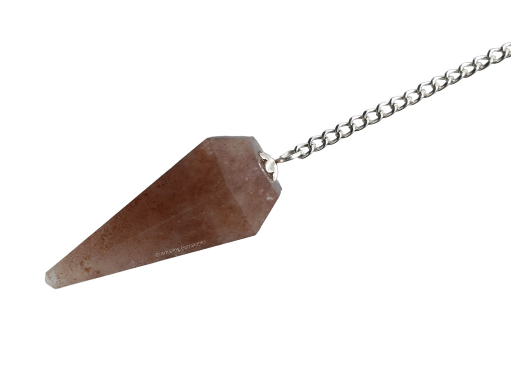 Strawberry Quartz Dowsing Crystal Pendulum