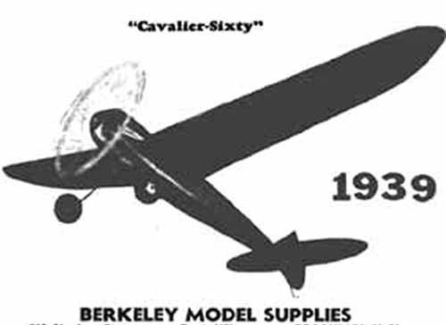 Model Airplane Plans (FF): Cavalier-Sixty 60" Class B by Ben Shereshaw, Berkeley