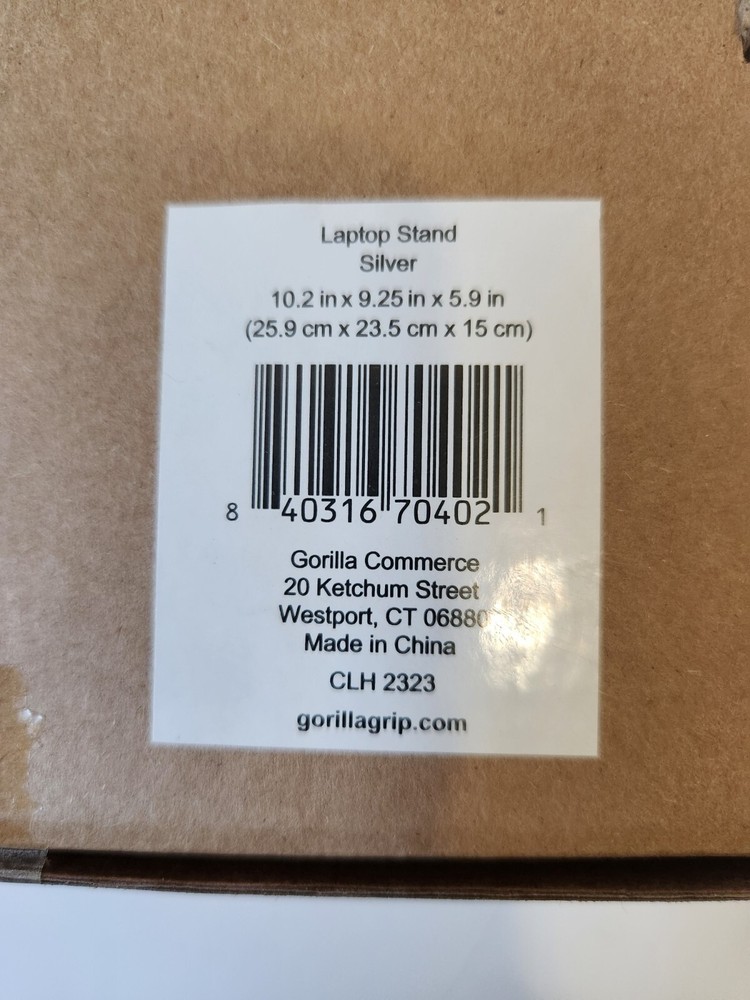 Gorilla Grip Ergonomic Laptop Computer Stand, Silver