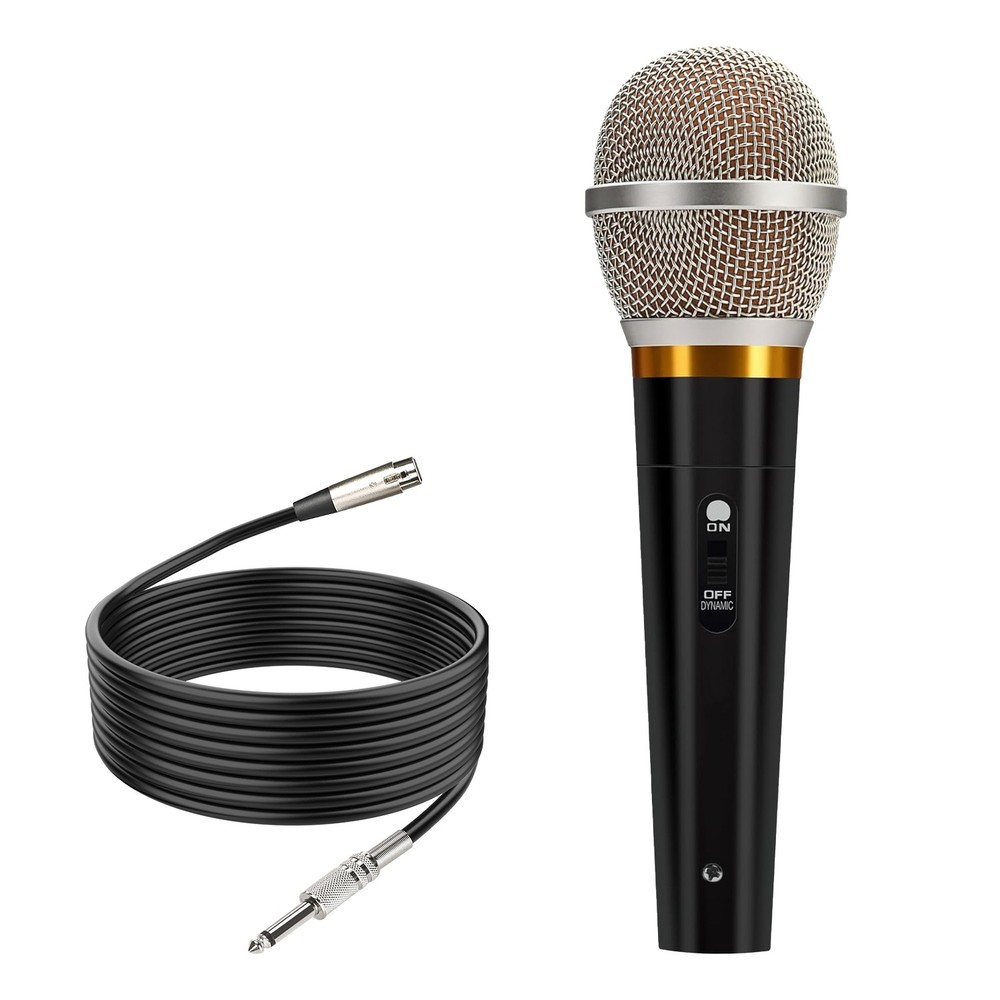 Dynamic Handheld XLR Microphone Unidirectional Mic for Karaoke Machine Speaker