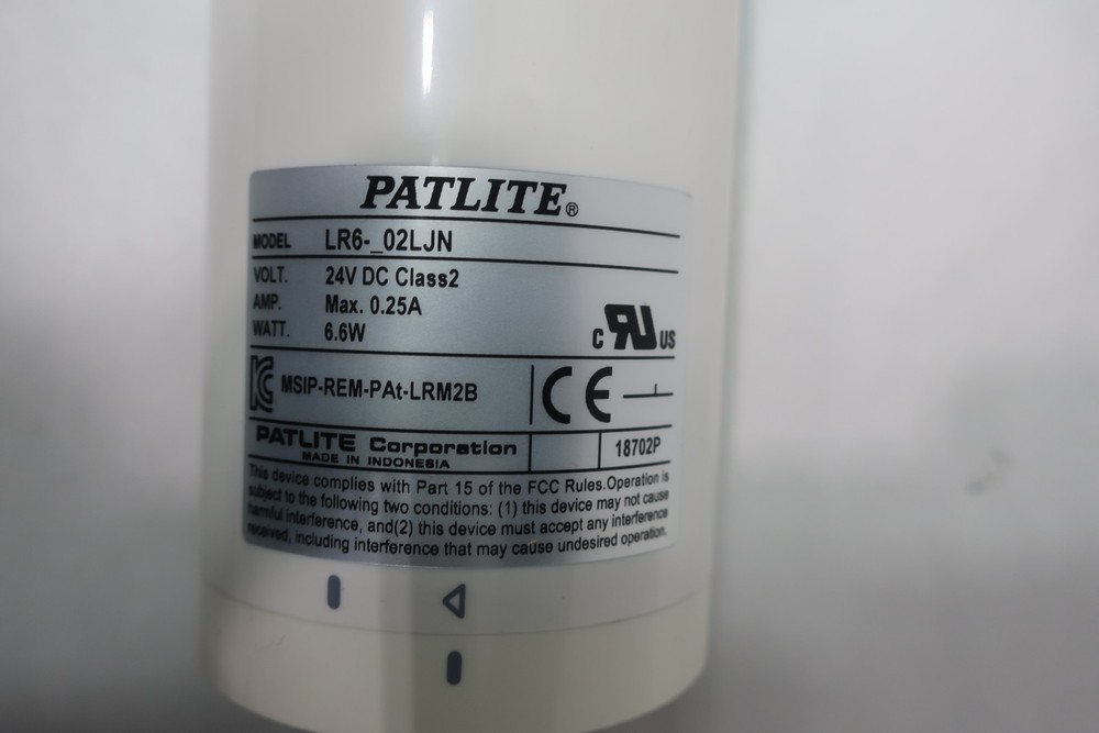 Patlite LR6-02LJN Stack Light Assembly 24v-dc