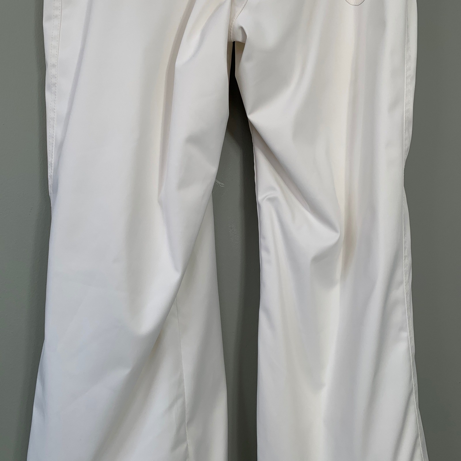 Nils Womens White Ski Pants Straight Leg Zippered Pockets Snow Trousers Size 14