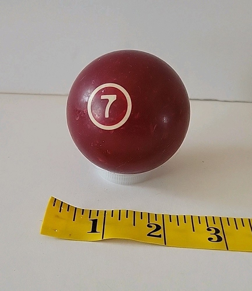 Vintage No. 7 Solid Red Pool Ball Billiard 2" Replacement (Q)