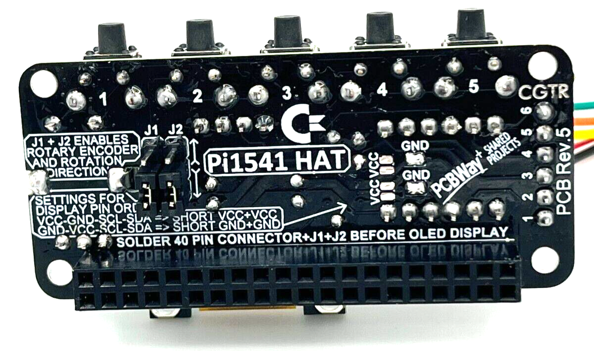 Commodore 1541 Emulator PI1541 HAT with ROTARY, OLED screen, USA Seller!