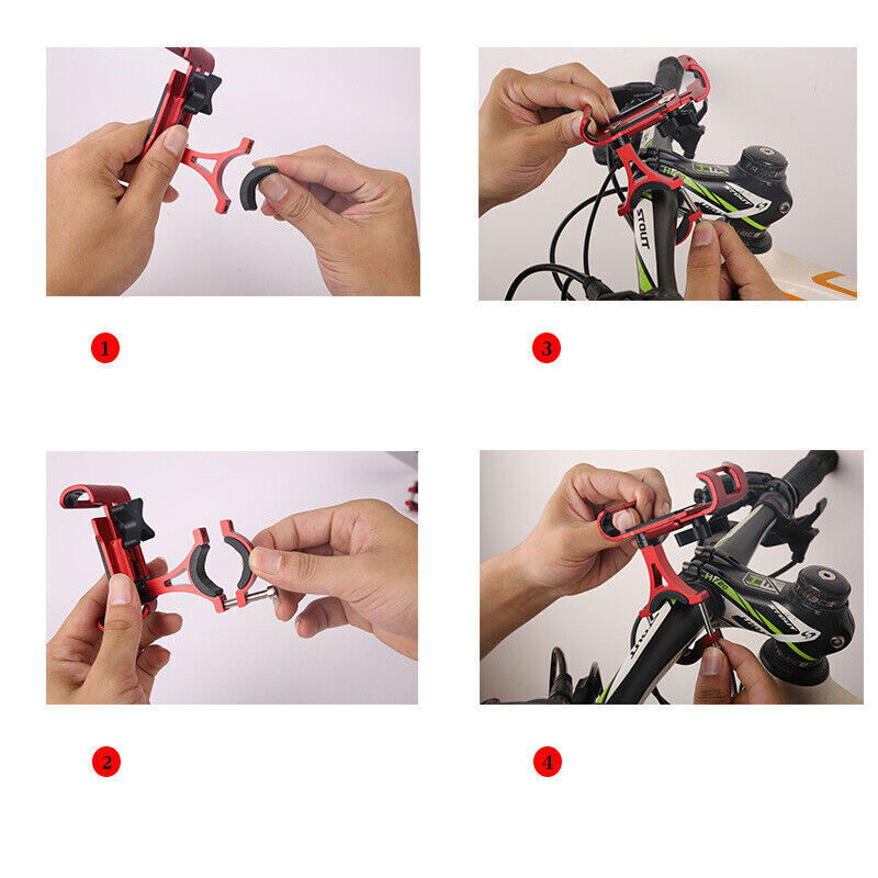 360° Aluminum Motorcycle Bike Bicycle GPS Cell Phone Holder Handlebar Mount LOT