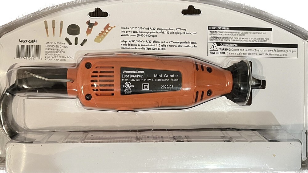 NEW!! PowerCare Chainsaw Sharpener 467-164