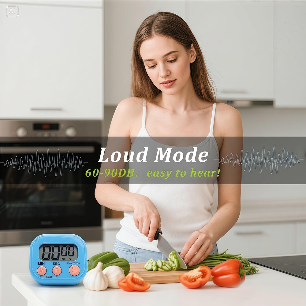 6 Pack Multi-Function Electric Timer for Kitchen Study Work Exercise Training