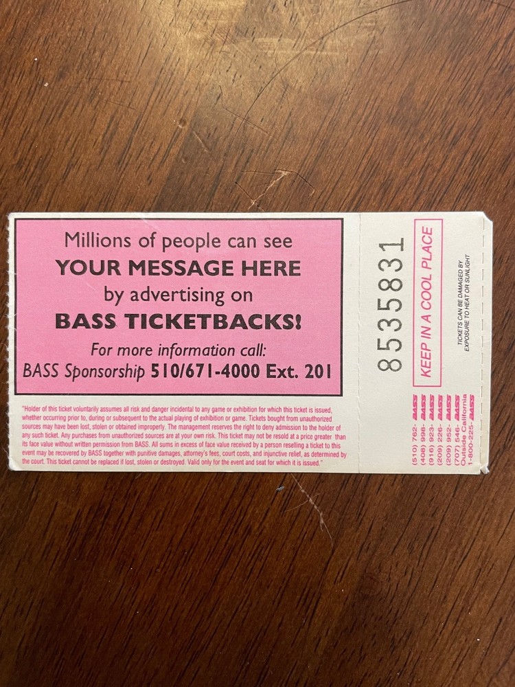 Steele Pole Concert Ticket Stub