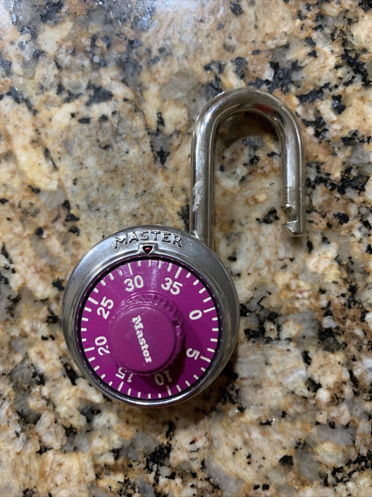 Master Lock Combination Lock Purple Dial Known Combination