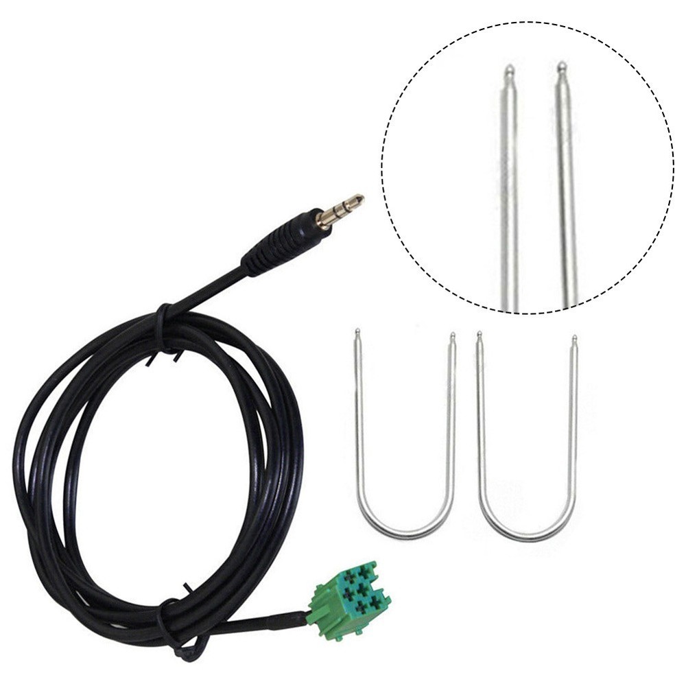 Adapter Cable Part Input Adapter MP3 150cm 2005-2011 Aux Black For Clio