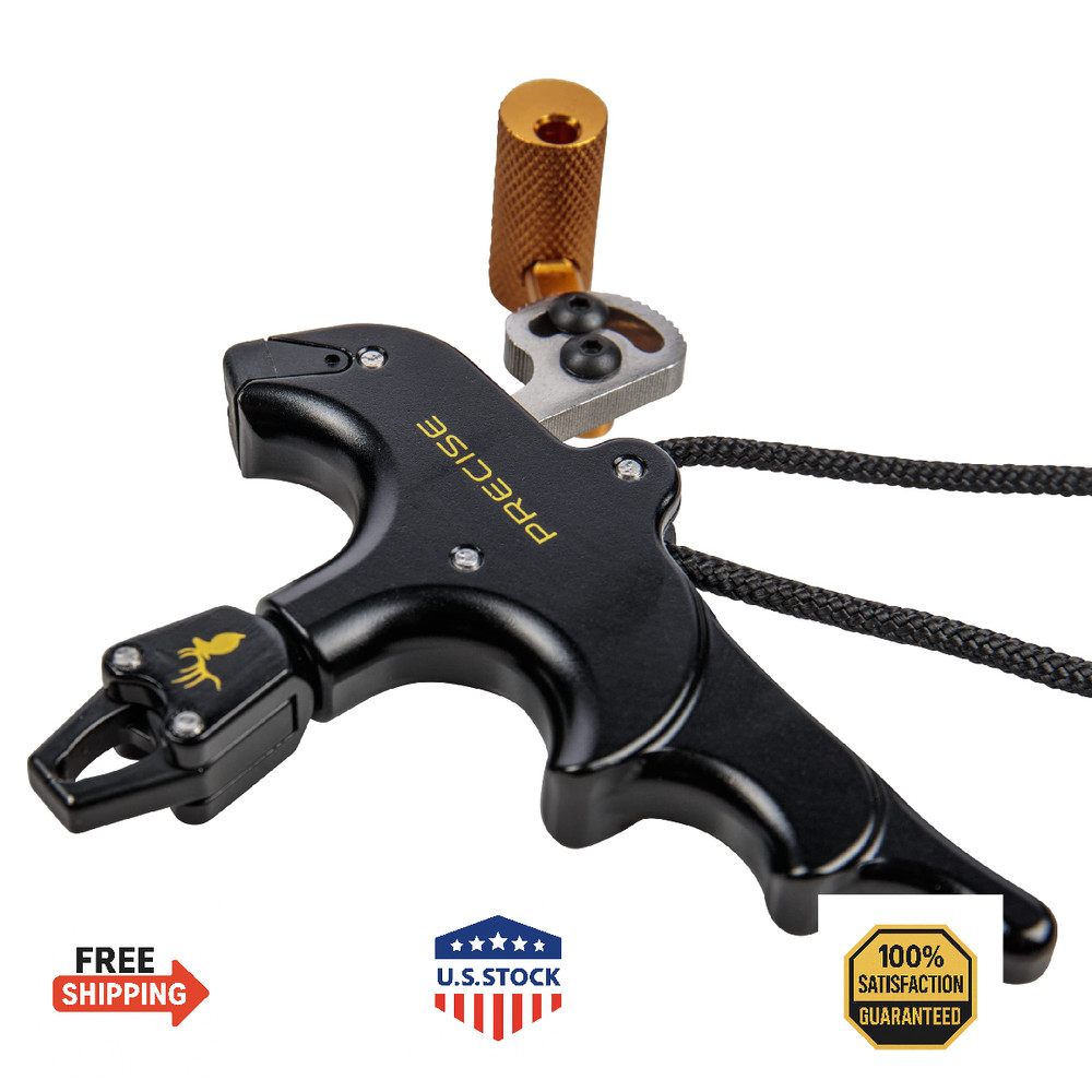 Trophy Ridge Precise Bow Release 4-Finger T Handle Includes Sling Rotating Calip