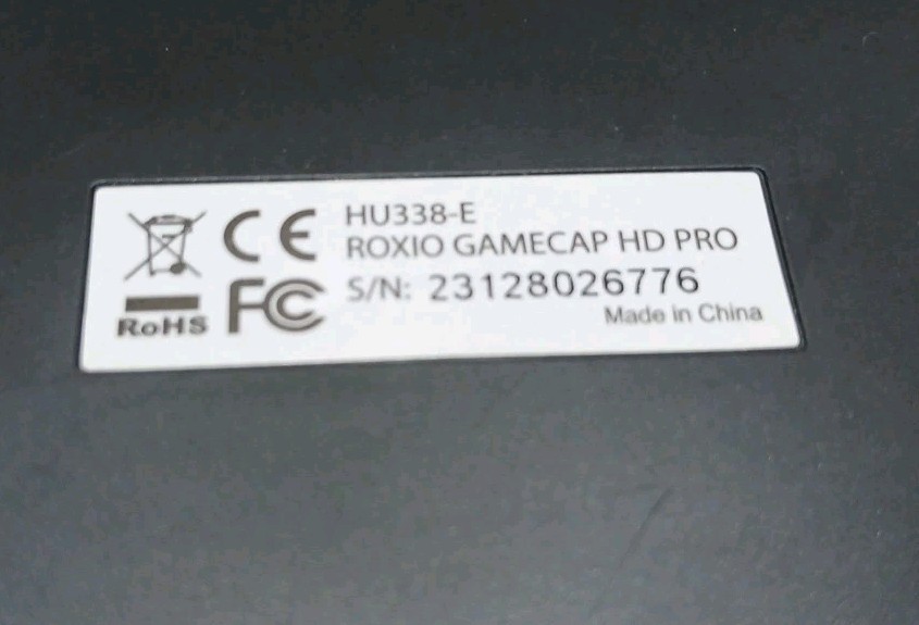 Roxio Video Game Capture HD Pro - HU338-E Works