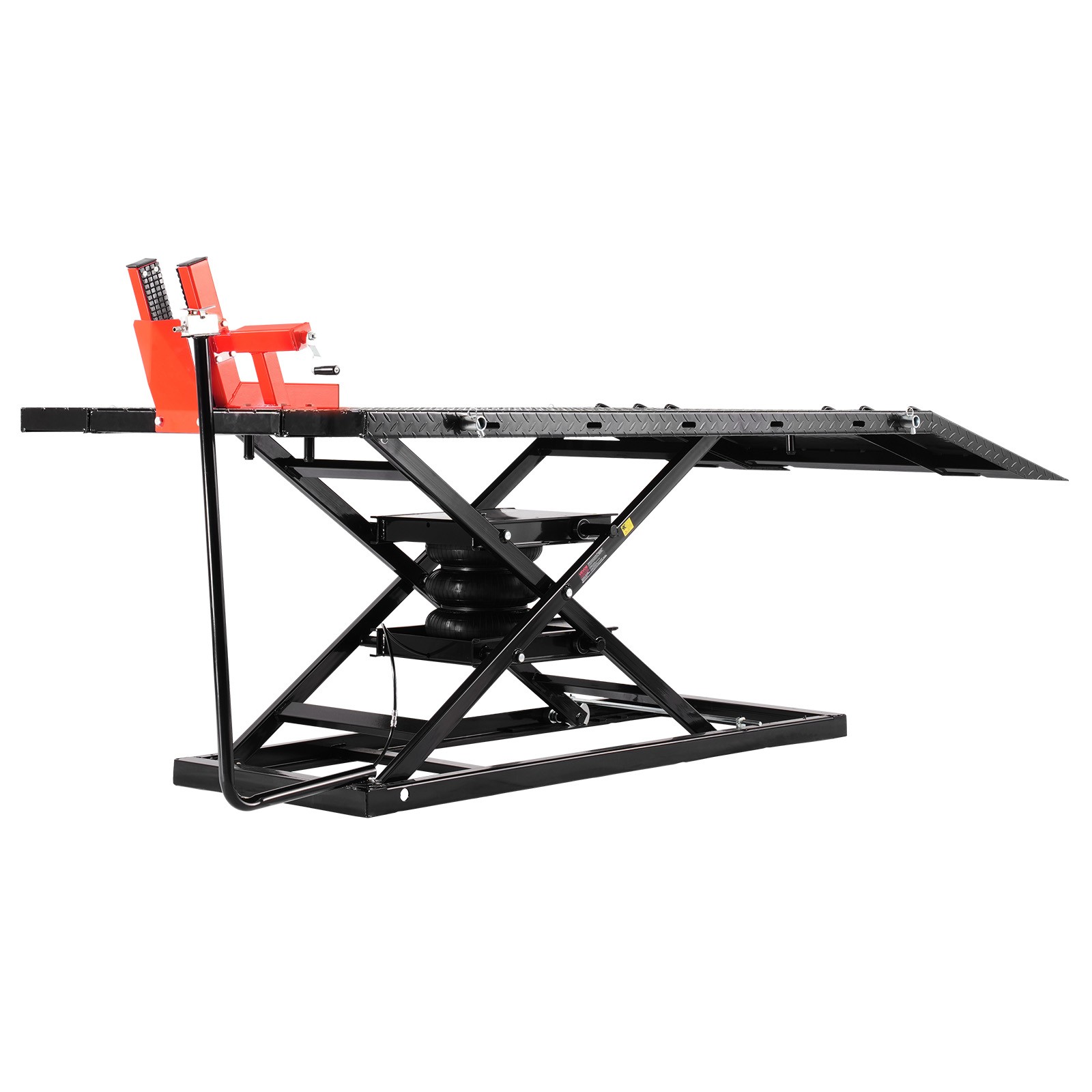 VEVOR Motorcycle Jack Lift 1500lb Pneumatic Motorcycle Jack Removable Workbench