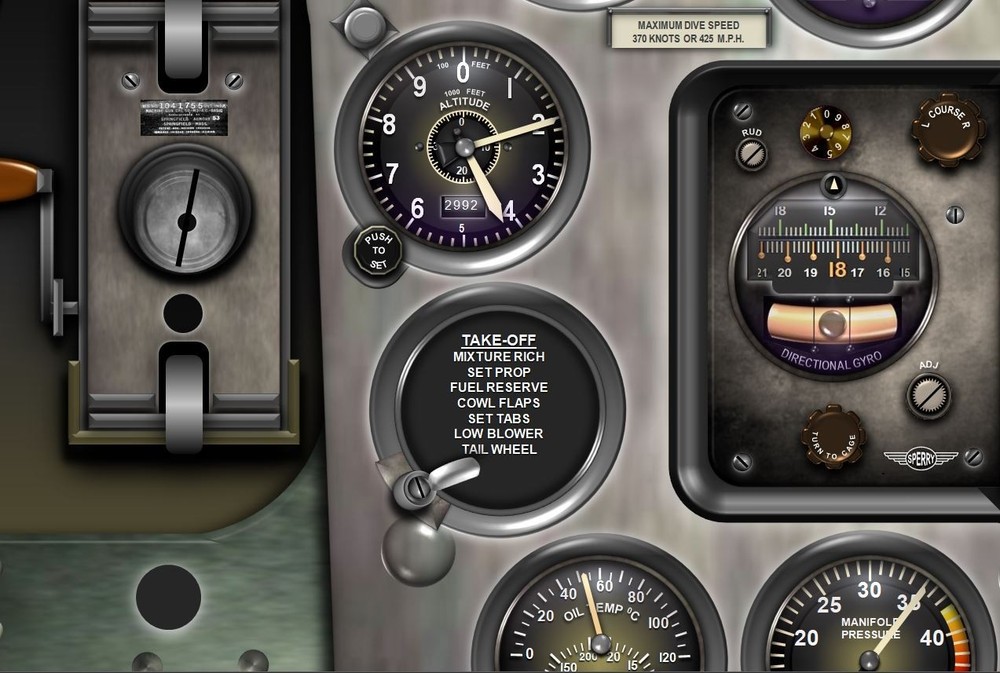 SBD DAUNTLESS COCKPIT instrument panel CDkit