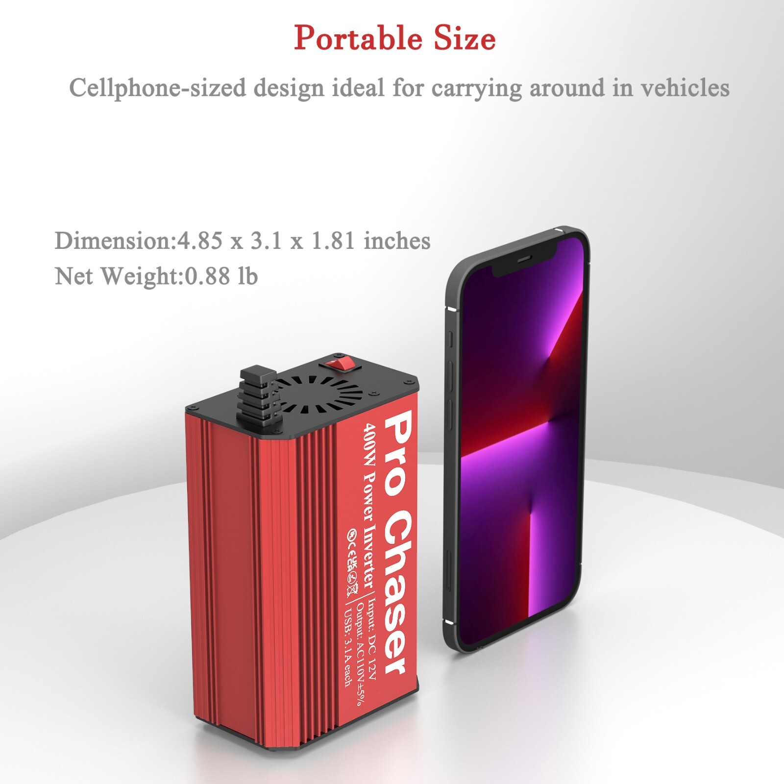 400W Power Inverters for Vehicles - DC 12v to 110v AC Car Inverter Converter