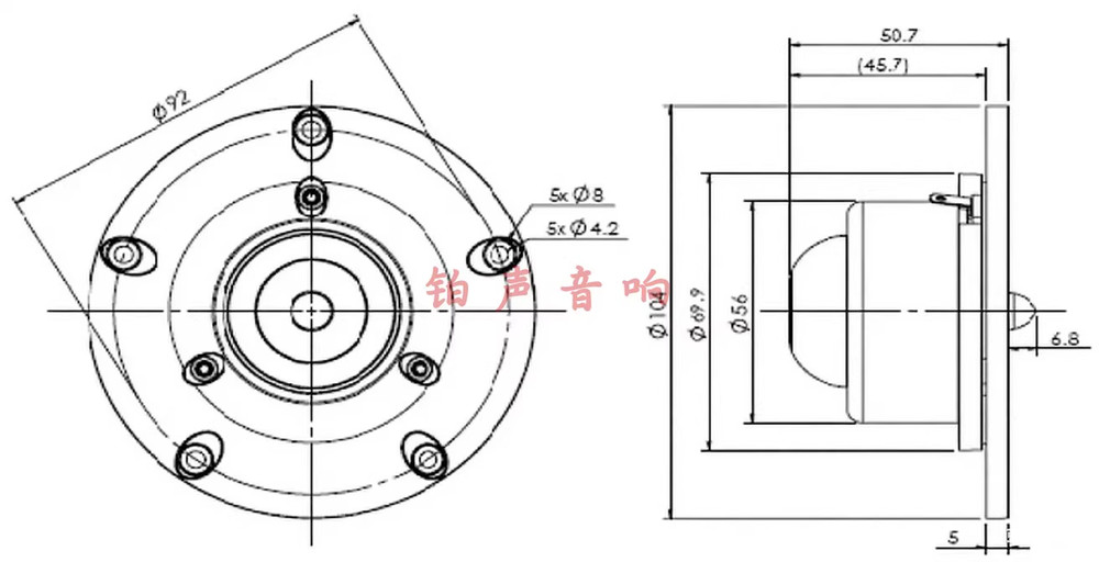 2PCS Original VIFA XT25SC30-04 Dome Tweeter Speaker 4ohm