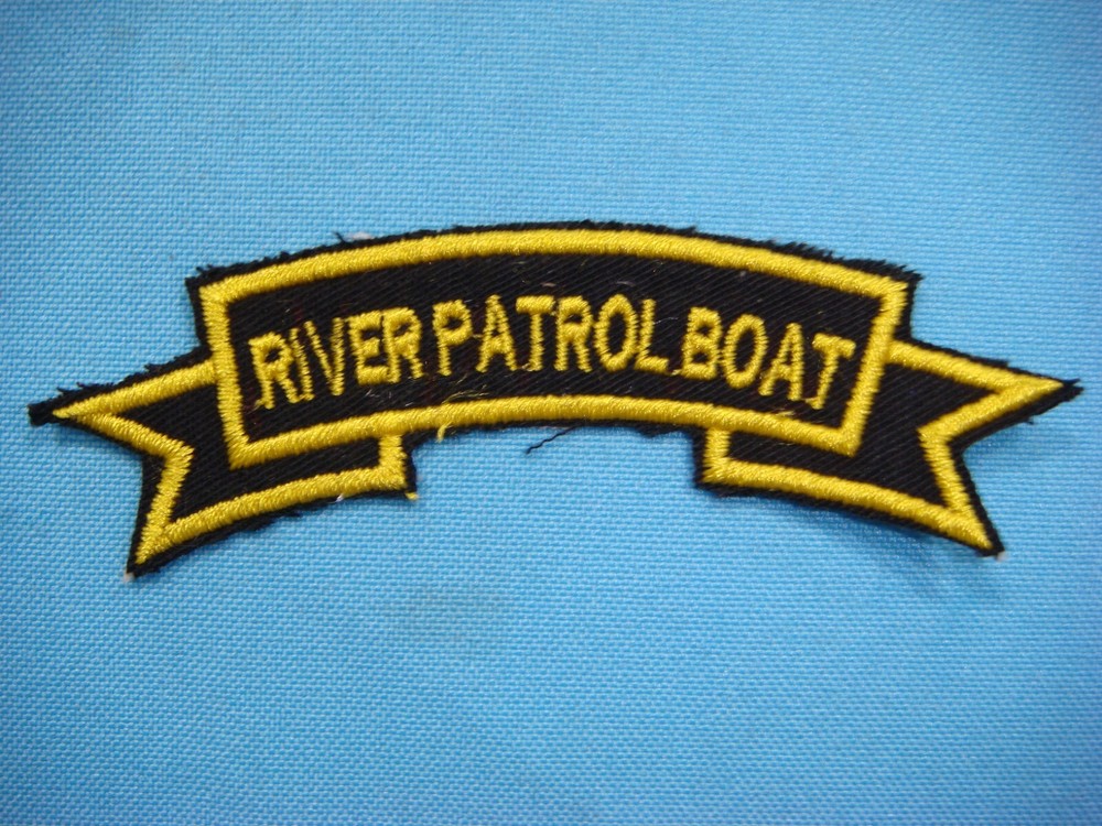 VIETNAM WAR SCROLL PATCH, US RIVER PATROL BOAT