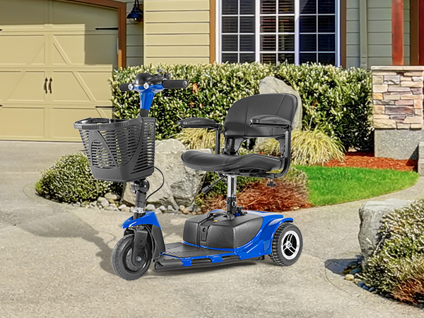 3 Wheel Mobility Scooter Electric Powered Mobile Folding Wheelchair Adult