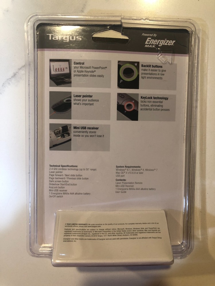 Targus Laser Presentation Remote 92806