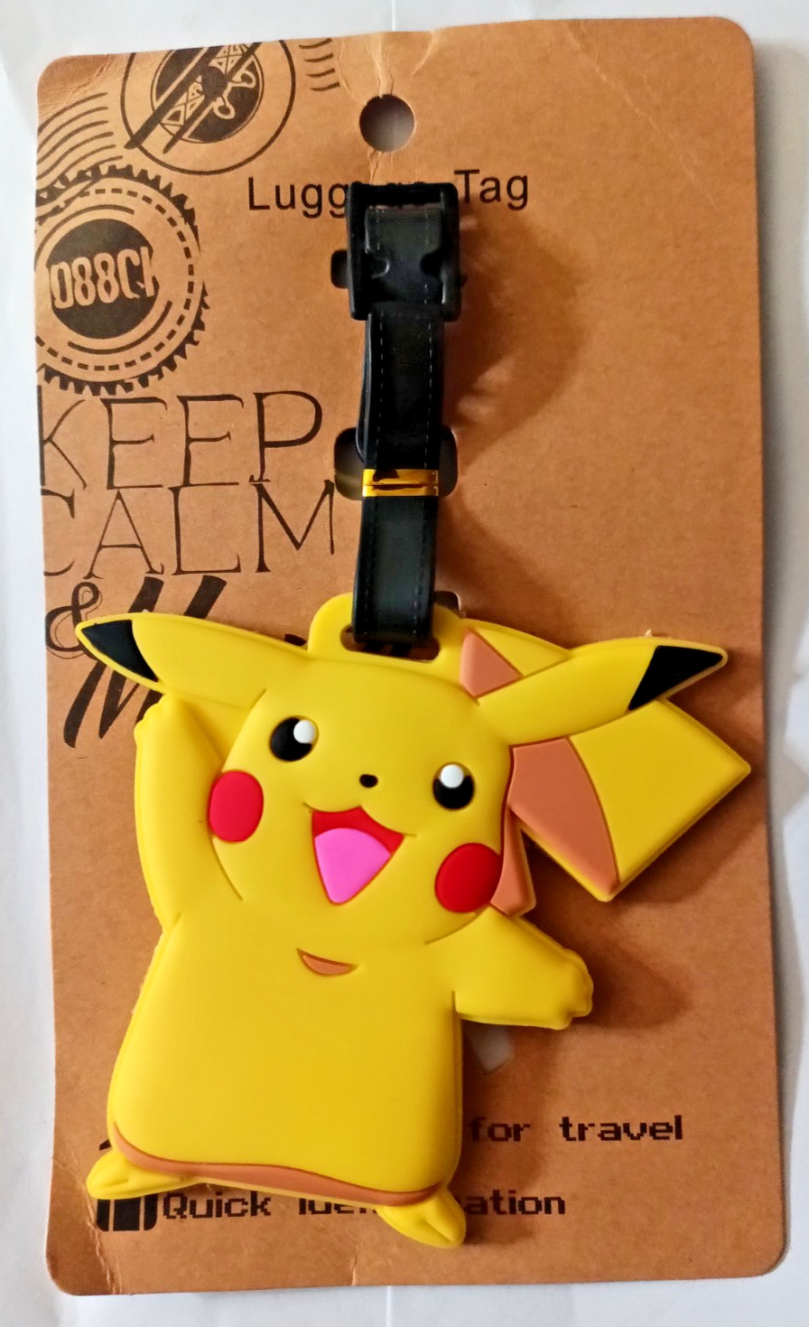 PIKACHU-POKEMON- LUGGAGE TAG / BACKPACK HANGER -NEXT DAY SHIPPING