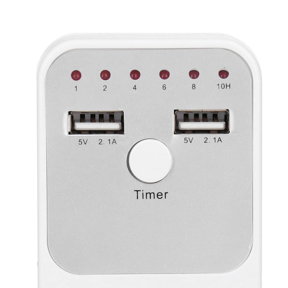 Digital Countdown Timer Socket With USB Ports For Home Appliances Energy Saving