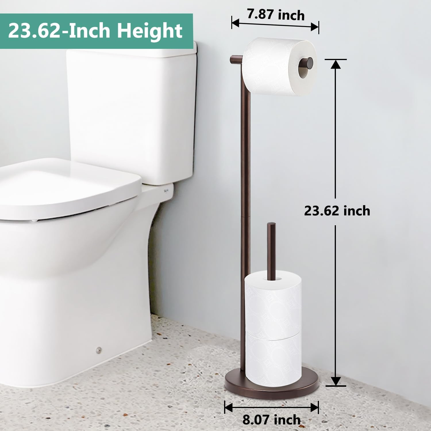 Free Standing Toilet Paper Holder Stand, Oil Rubbed Bronze Toilet Paper Holder w