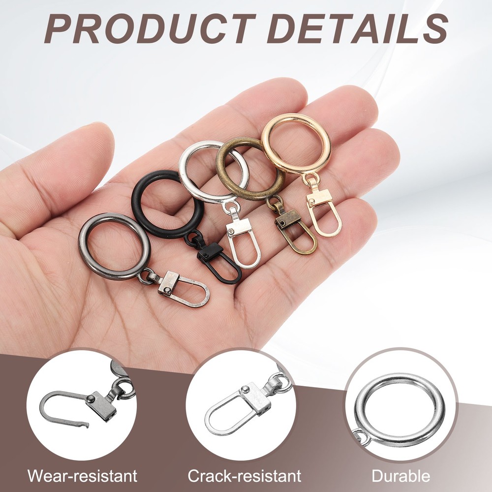 16 Pcs Zipper Pull, 1.77 Inch Metal 8 Type Zip Puller Zipper, Silver