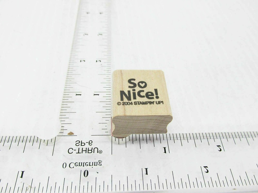 Heart Saying So Nice Rubber Stamp - Stamp Set C119