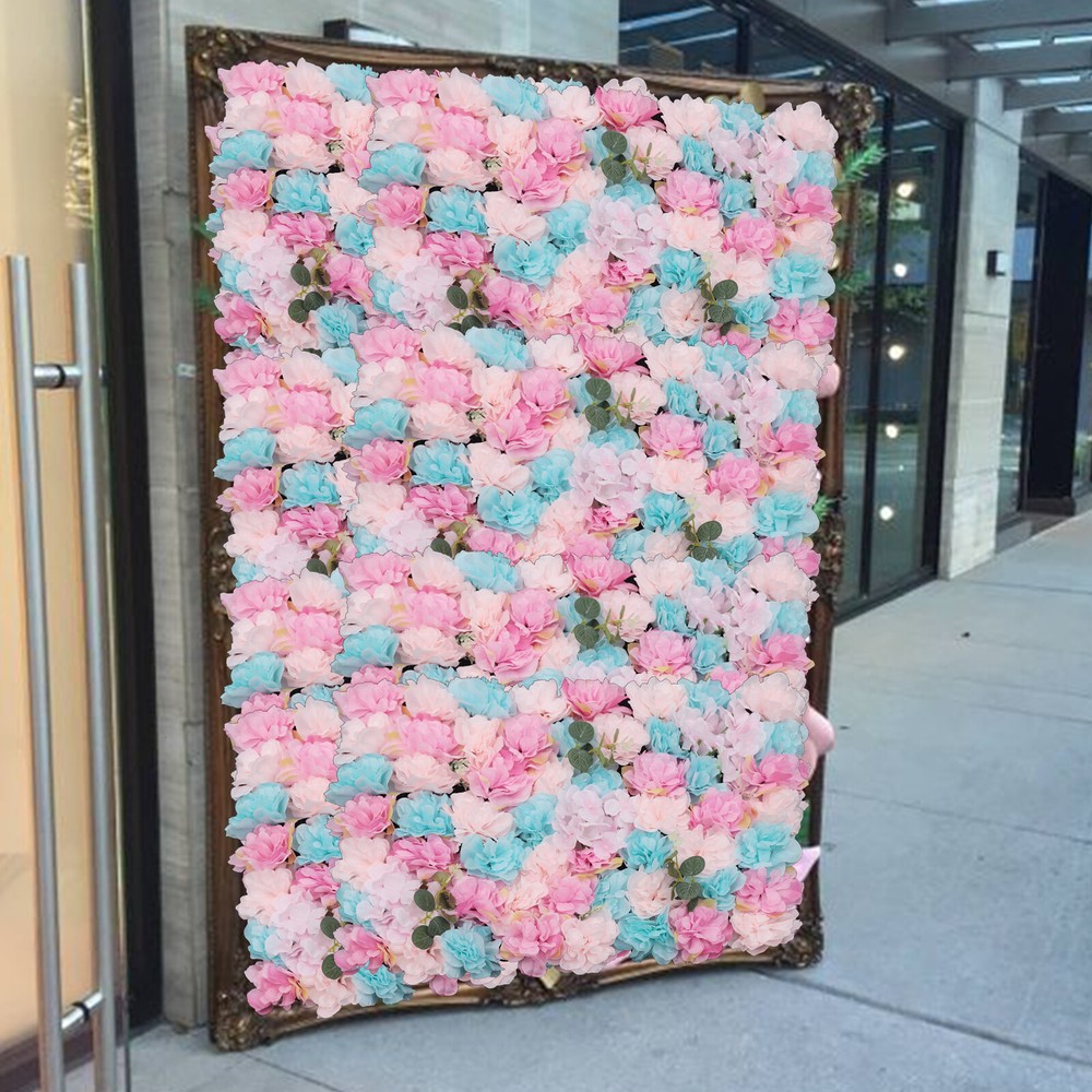 40*60cm Artificial Flower Wall Panels Wall Hydrangea Rose Wedding Backdrop Decor
