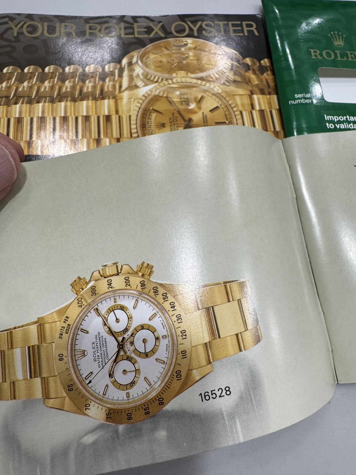 Authentic Rolex Daytona Booklet Manual 16528 16520 16523 16518 Year 1995 Clean