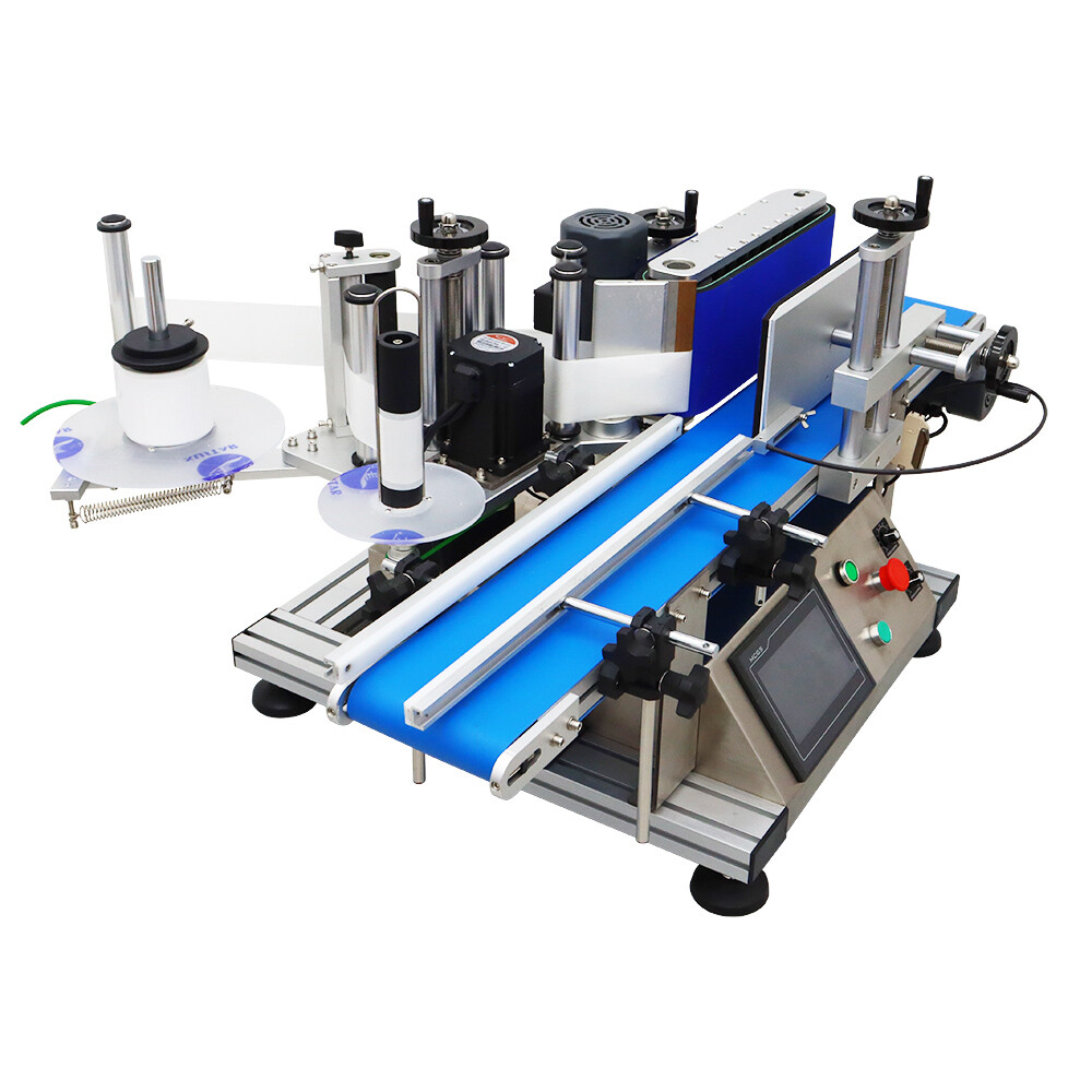 TECHTONGDA Automatic Desktop Conveyor Round Bottle High Speed Labeling Machine