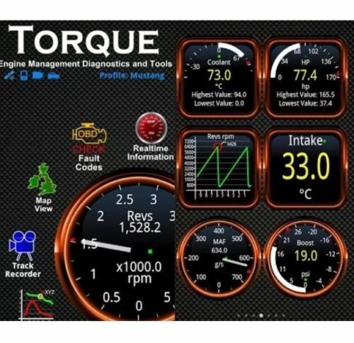 ELM327 Torque_Pro Bluetooth OBD2 OBDII Adapter Car Bluetooth Scanner Code Reader