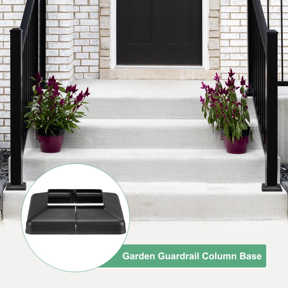 8-Pack Post Base Cover, Internal 1.57"x 1.57" Post Skirt Split Type for Railing